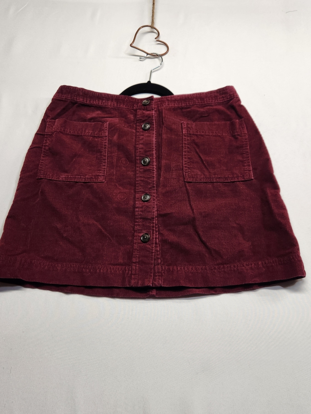 ⭐️Gap Corduroy Button Front Mini Skirt Burgundy Fall Autumn Boho Medium